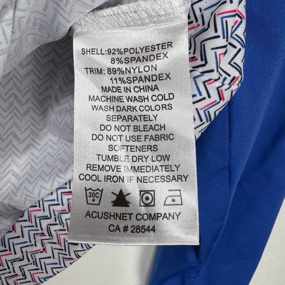 FootJoy Floral Sketch Lisle Pullover Women Large White Blue Golf Quarter Zip - Picture 6 of 11